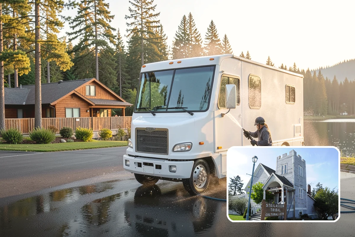 Aluminum Fence Cleaning in Steilacoom, Pierce County, WA - Lifts chalky oxidation haze from the powder coat