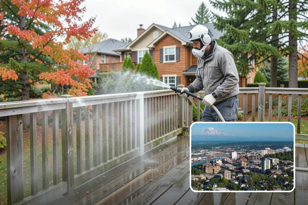 Aluminum Fence Cleaning in Tacoma, Pierce County, WA - Lifts chalky oxidation haze from the powder coat
