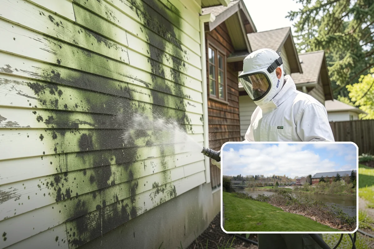 Aluminum Fence Cleaning in Tukwila, King County, WA - Lifts chalky oxidation haze from the powder coat