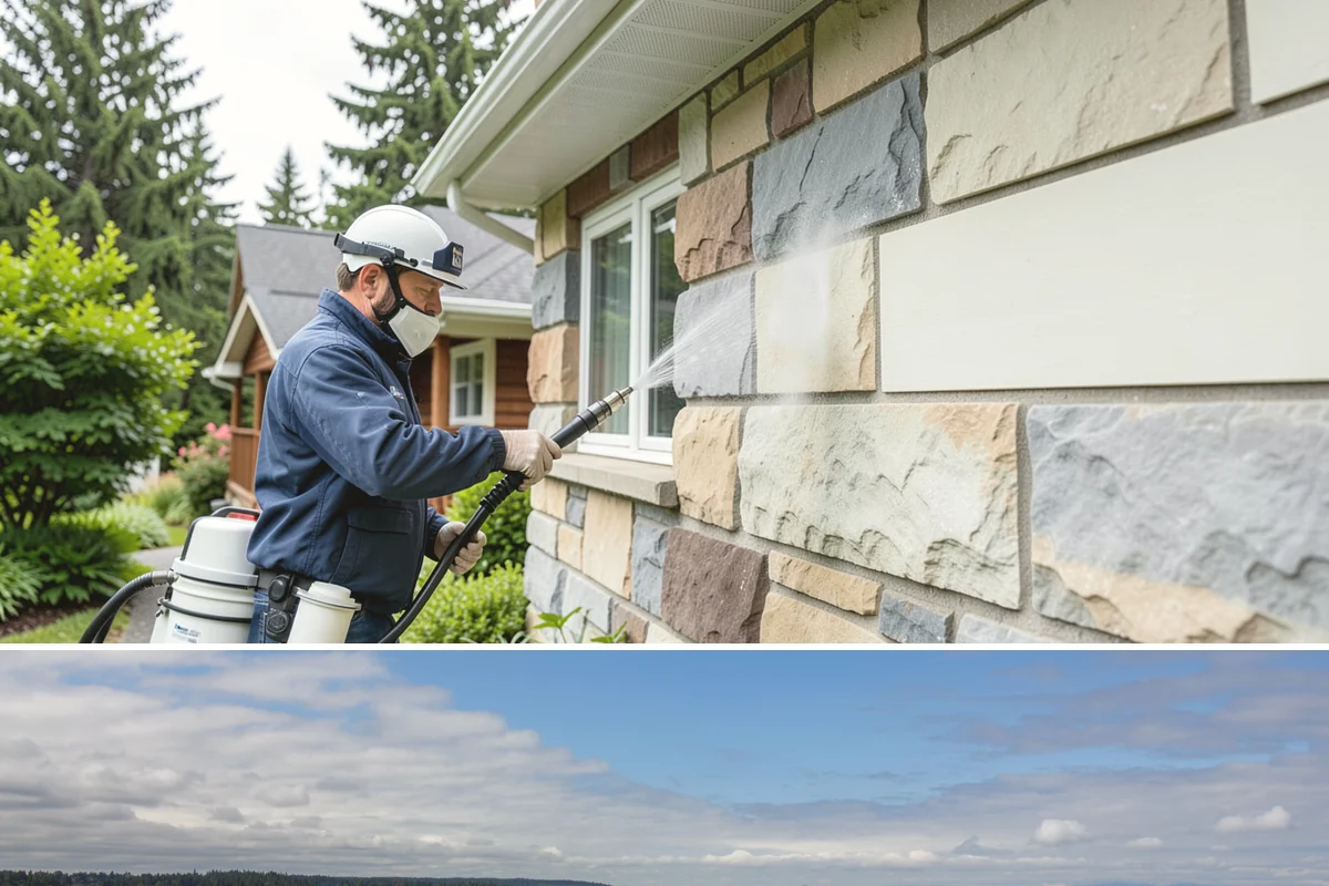 Aluminum Fence Cleaning in University Place, Pierce County, WA - Late spring is a good time to clear off winter oxidation and green film before summer entertaining.