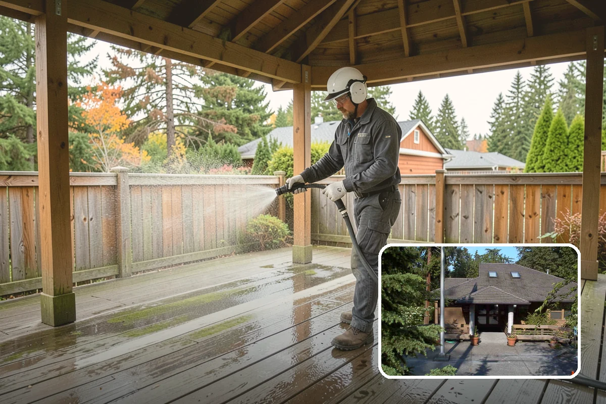 Aluminum Fence Cleaning in Yarrow Point, King County, WA - Lifts chalky oxidation haze from the powder coat