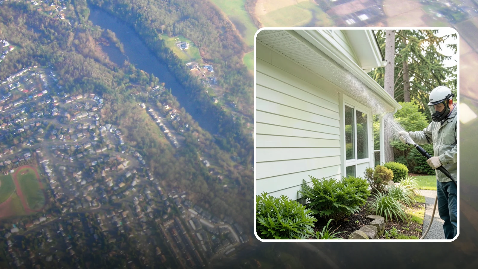 Annual House Washing in Algona, King County, WA - Annual house washing is a yearly maintenance clean that keeps algae and mildew from ever gaining a foothold in our wet climate.
