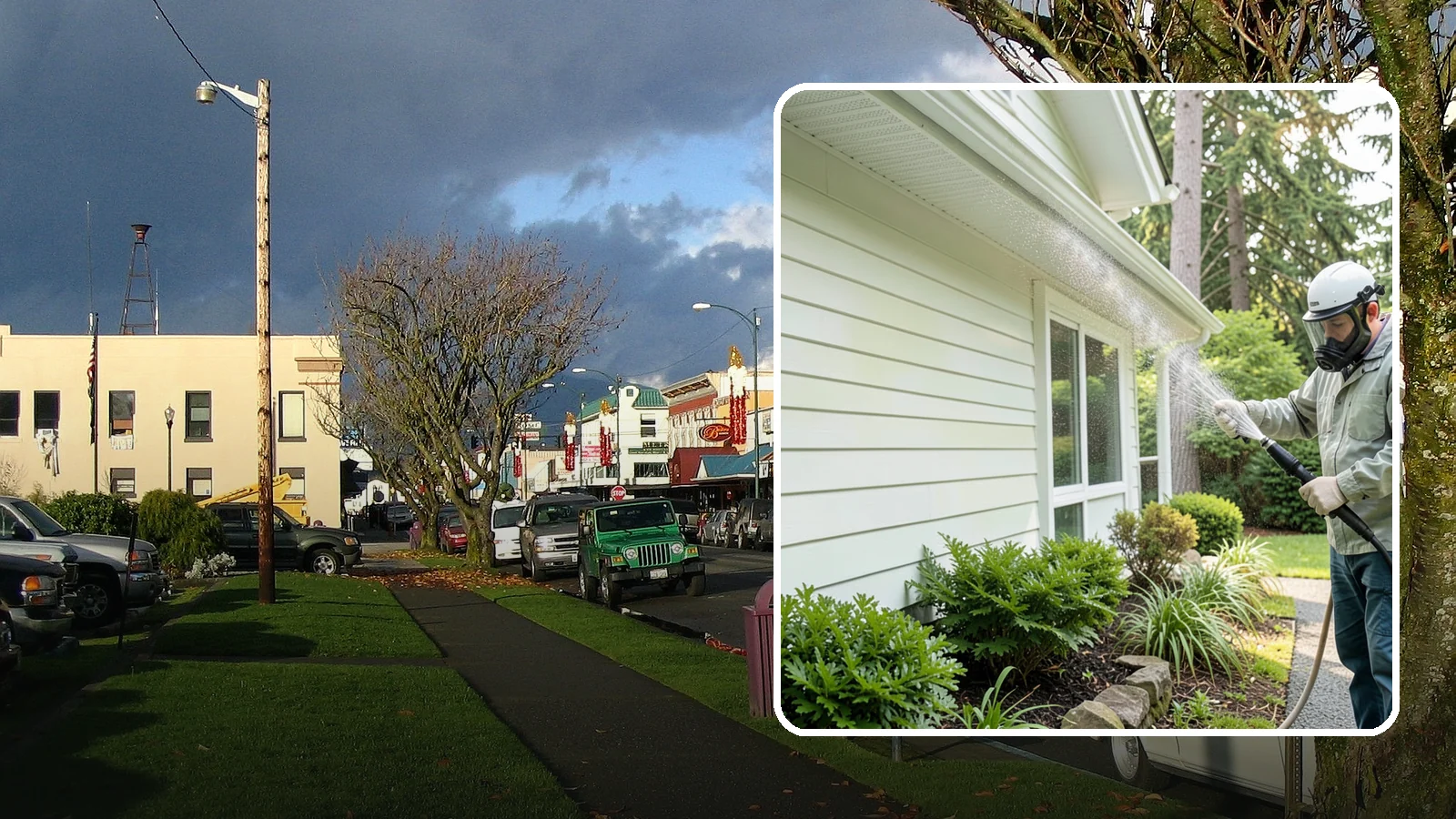 Annual House Washing in Arlington, Snohomish County, WA - Annual house washing is a yearly maintenance clean that keeps algae and mildew from ever gaining a foothold in our wet climate.