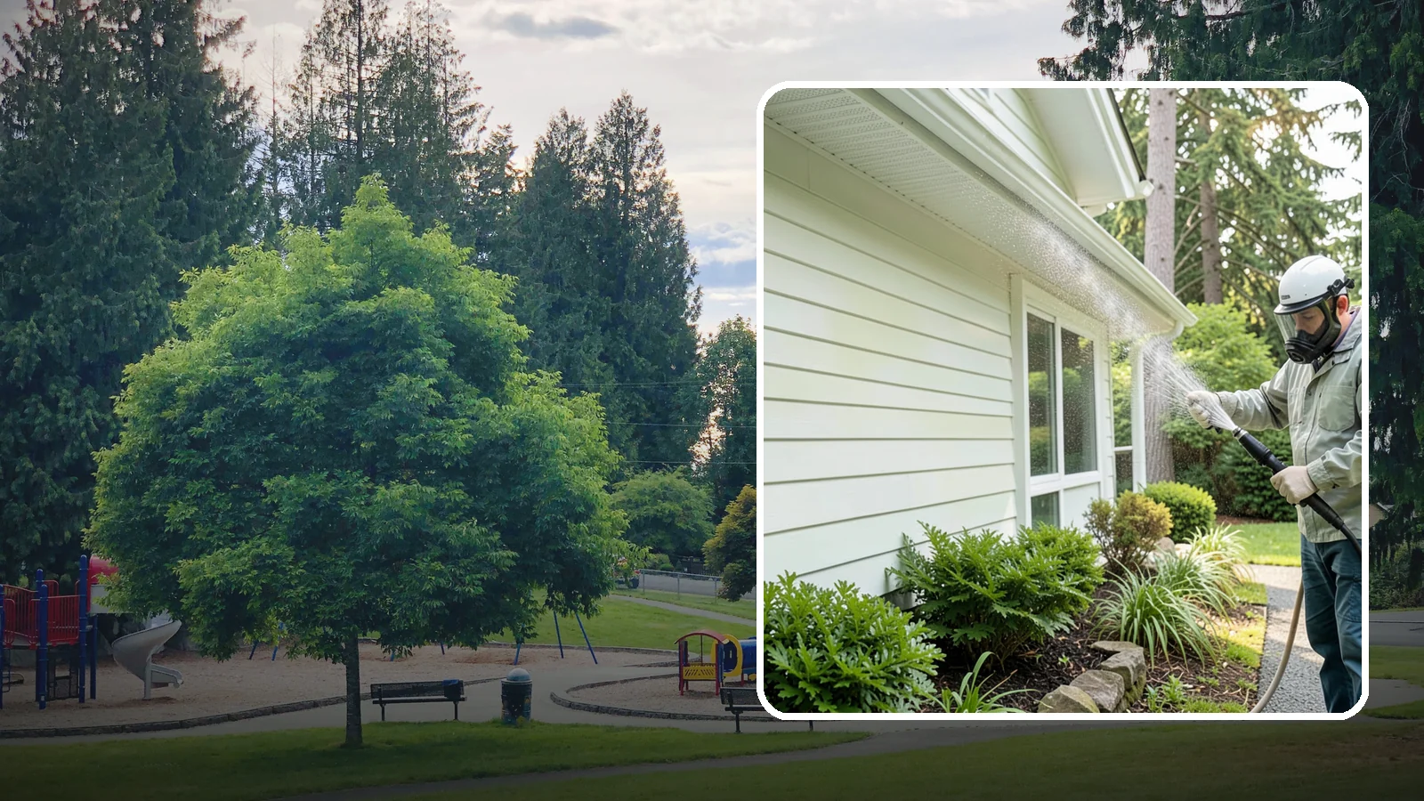 Annual House Washing in Bonney Lake, Pierce County, WA - Annual house washing is a yearly maintenance clean that keeps algae and mildew from ever gaining a foothold in our wet climate.
