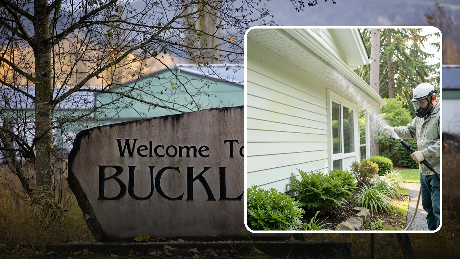 Annual House Washing in Buckley, Pierce County, WA - Annual house washing is a yearly maintenance clean that keeps algae and mildew from ever gaining a foothold in our wet climate.