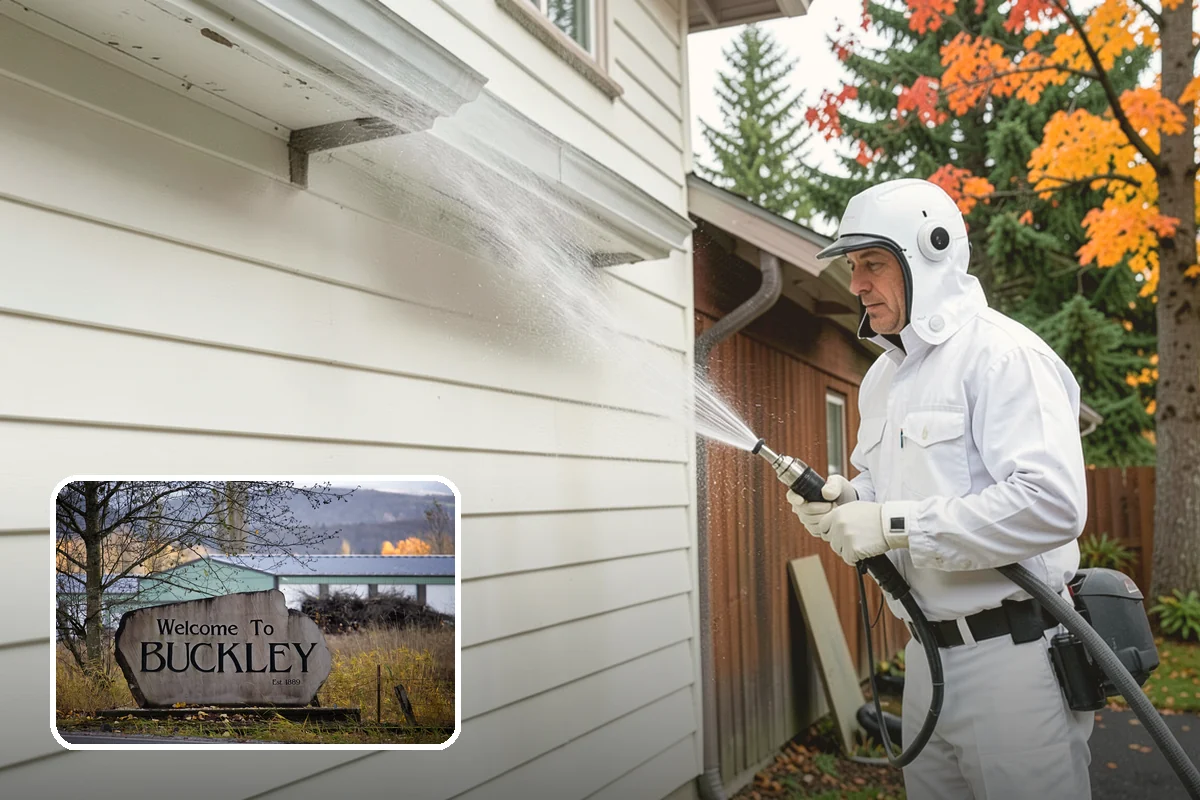 Annual House Washing in Buckley, Pierce County, WA - Prevents growth from becoming entrenched