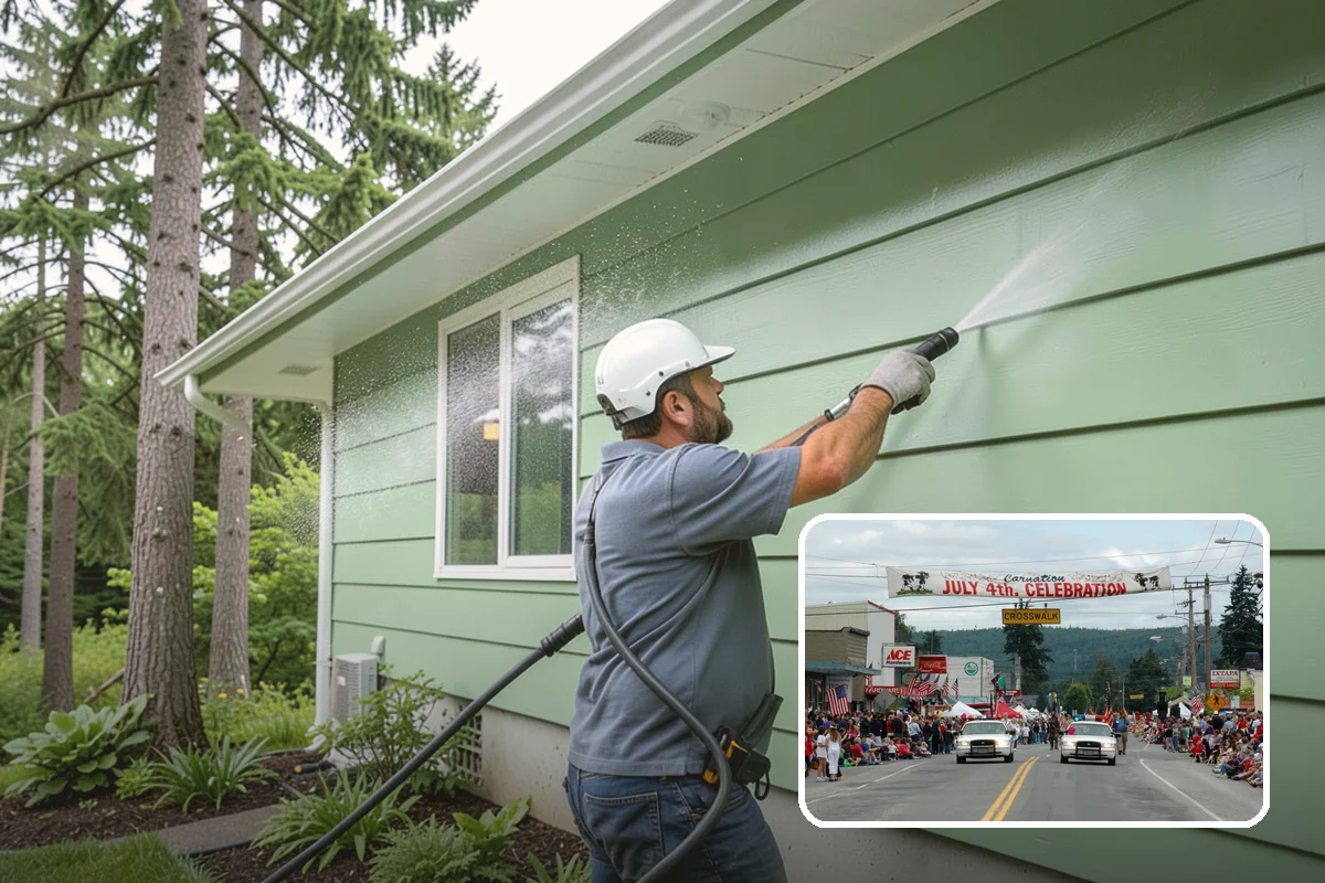 Annual House Washing in Carnation, King County, WA - Prevents growth from becoming entrenched