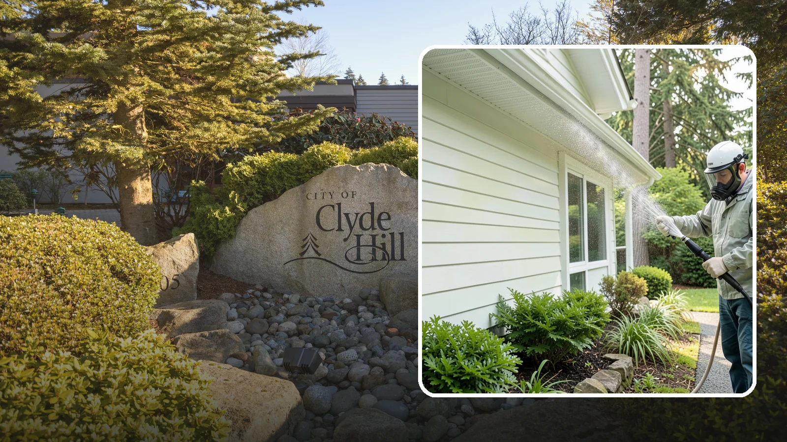 Annual House Washing in Clyde Hill, King County, WA - Annual house washing is a yearly maintenance clean that keeps algae and mildew from ever gaining a foothold in our wet climate.