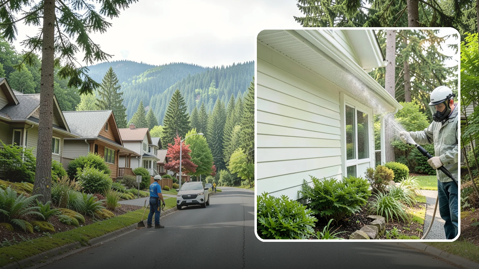 Annual House Washing in Darrington, Snohomish County, WA - Annual house washing is a yearly maintenance clean that keeps algae and mildew from ever gaining a foothold in our wet climate.