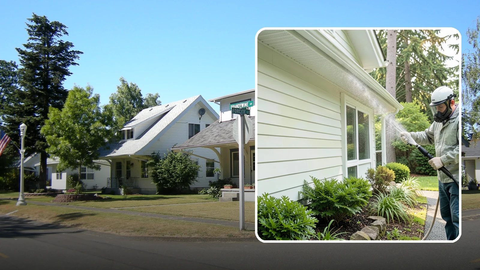 Annual House Washing in DuPont, Pierce County, WA - Annual house washing is a yearly maintenance clean that keeps algae and mildew from ever gaining a foothold in our wet climate.