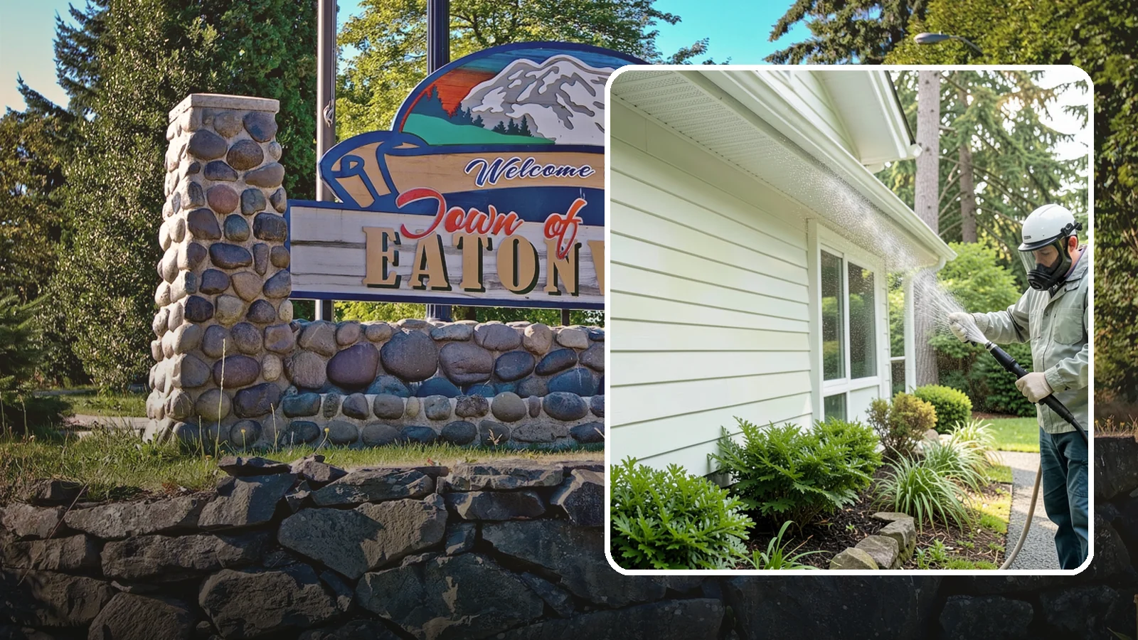 Annual House Washing in Eatonville, Pierce County, WA - Annual house washing is a yearly maintenance clean that keeps algae and mildew from ever gaining a foothold in our wet climate.
