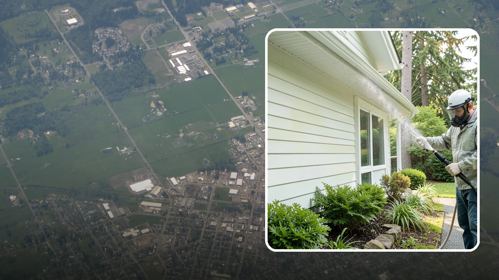 Annual House Washing in Enumclaw, King County, WA - Annual house washing is a yearly maintenance clean that keeps algae and mildew from ever gaining a foothold in our wet climate.