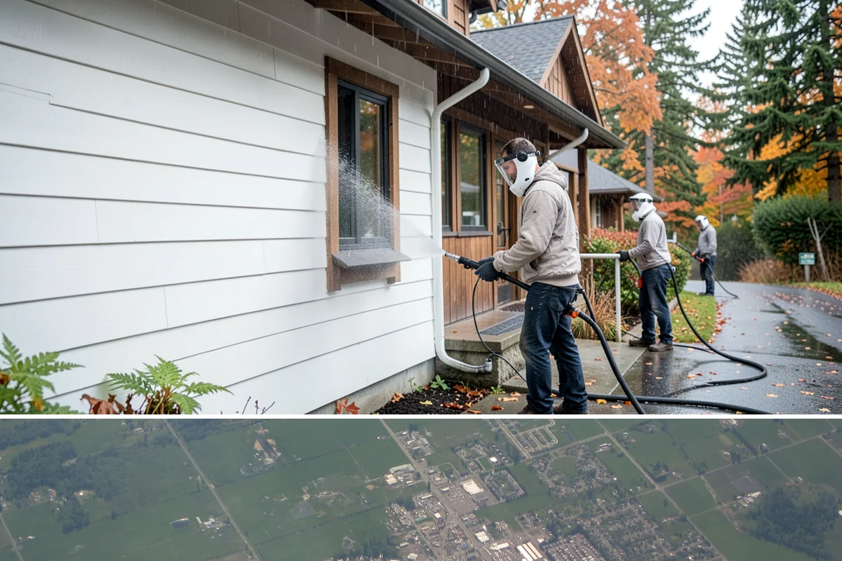 Annual House Washing in Enumclaw, King County, WA - Set the annual wash for late spring or summer so the finish dries well and stays clean through the wet season.