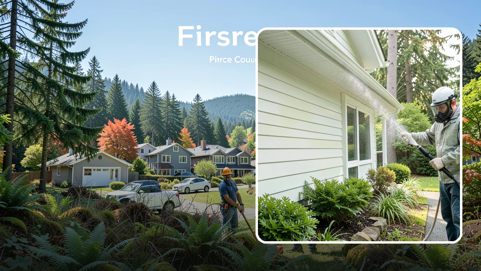 Annual House Washing in Fircrest, Pierce County, WA - Annual house washing is a yearly maintenance clean that keeps algae and mildew from ever gaining a foothold in our wet climate.