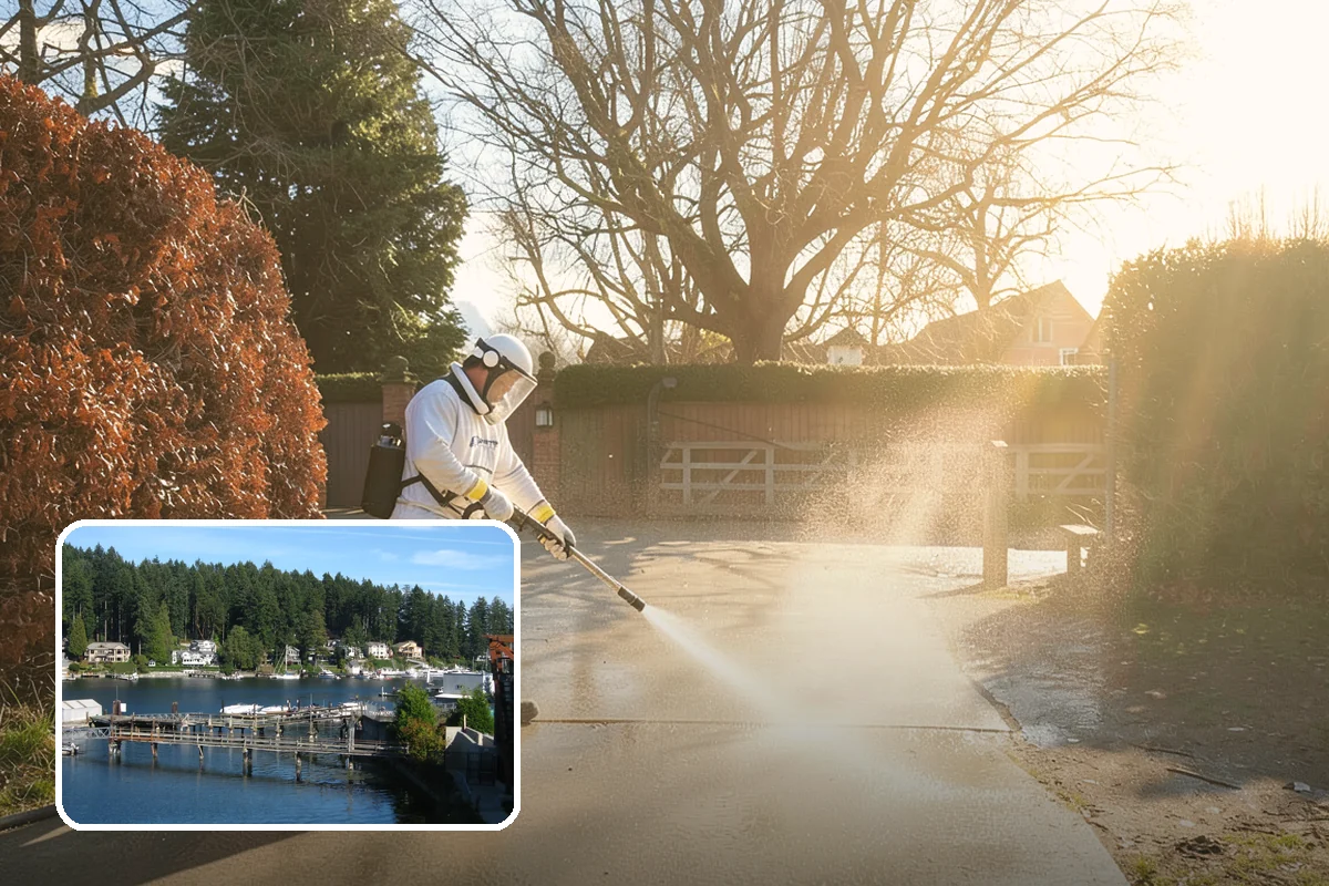 Annual House Washing in Gig Harbor, Pierce County, WA - Prevents growth from becoming entrenched