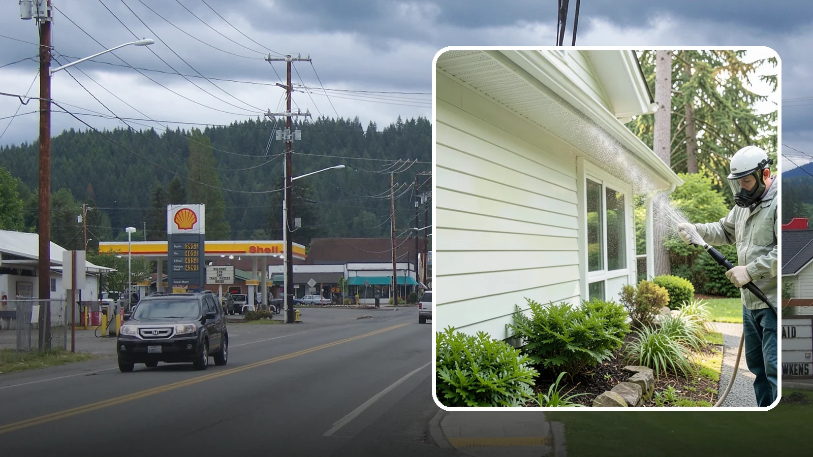 Annual House Washing in Granite Falls, Snohomish County, WA - Annual house washing is a yearly maintenance clean that keeps algae and mildew from ever gaining a foothold in our wet climate.