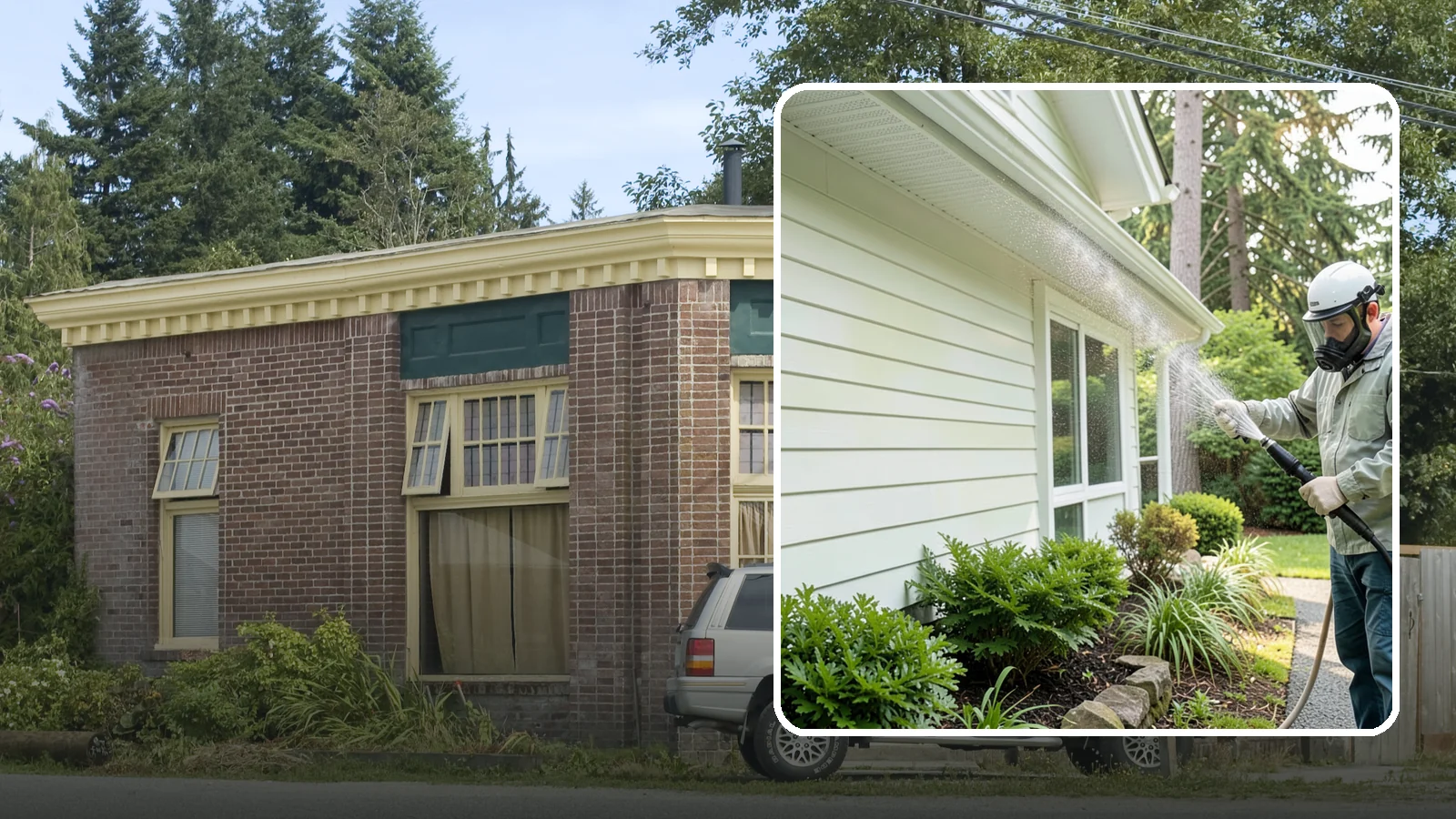 Annual House Washing in Hamilton, Skagit County, WA - Annual house washing is a yearly maintenance clean that keeps algae and mildew from ever gaining a foothold in our wet climate.