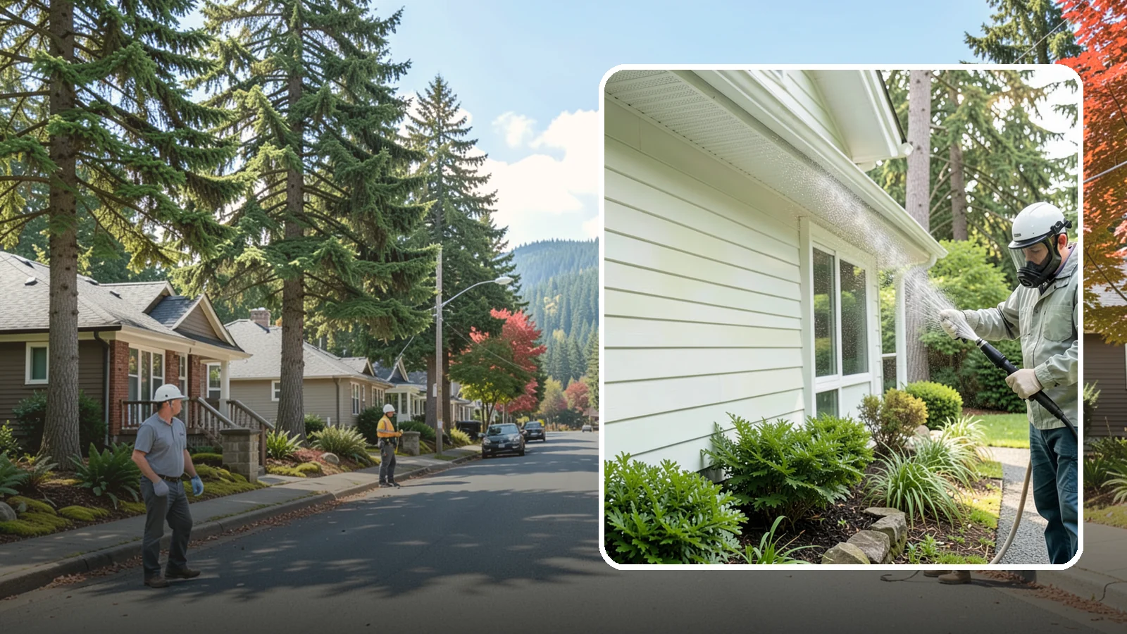 Annual House Washing in Hunts Point, King County, WA - Annual house washing is a yearly maintenance clean that keeps algae and mildew from ever gaining a foothold in our wet climate.