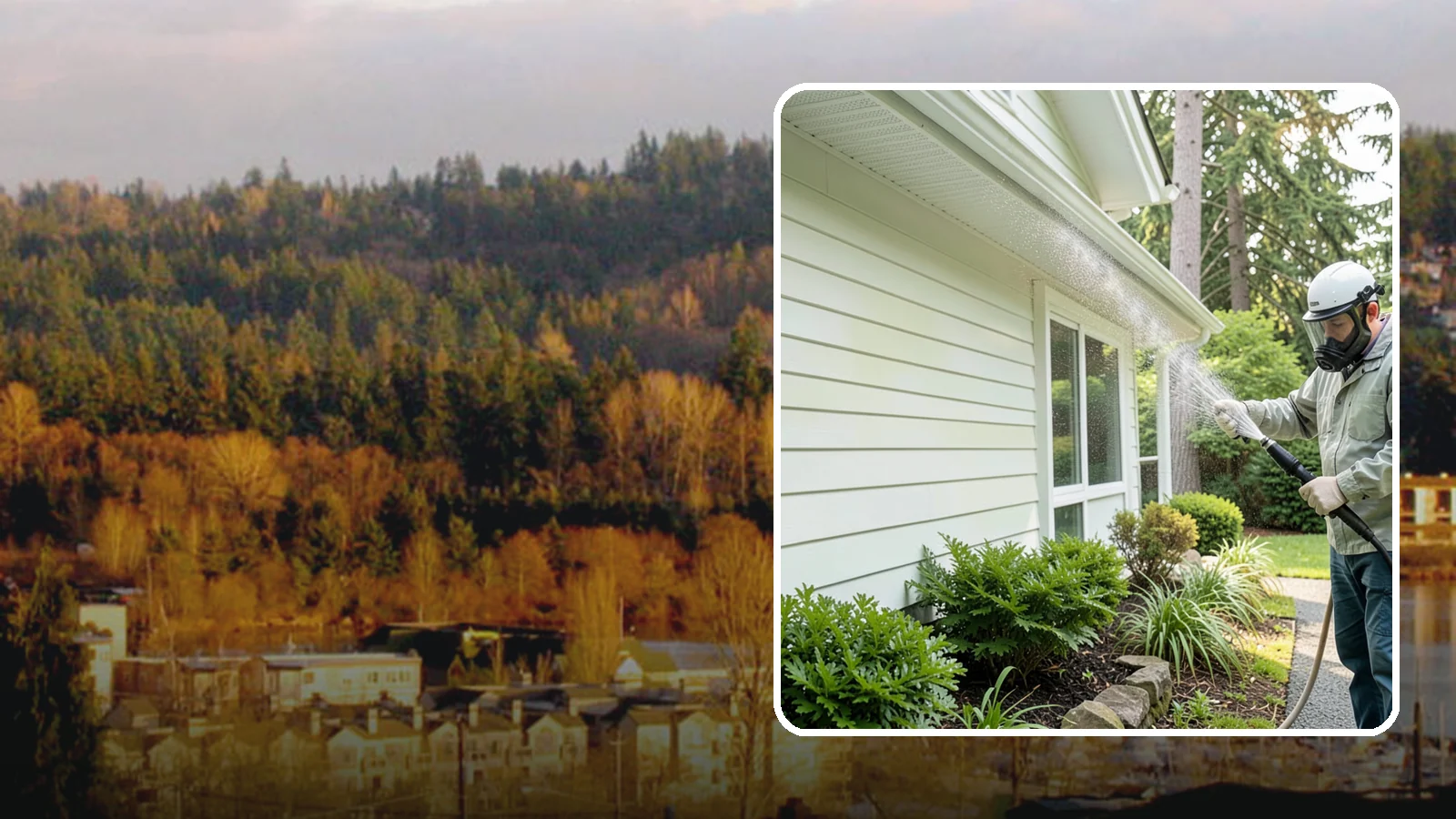 Annual House Washing in Kenmore, King County, WA - Annual house washing is a yearly maintenance clean that keeps algae and mildew from ever gaining a foothold in our wet climate.