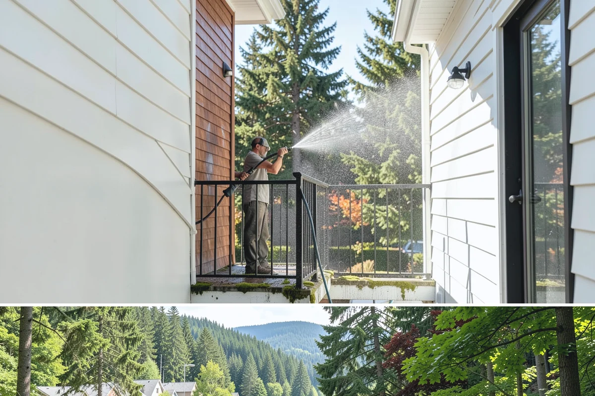 Annual House Washing in Lake Forest Park, King County, WA - Set the annual wash for late spring or summer so the finish dries well and stays clean through the wet season.