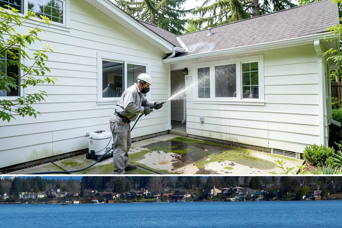 Annual House Washing in Lake Stevens, Snohomish County, WA - Set the annual wash for late spring or summer so the finish dries well and stays clean through the wet season.
