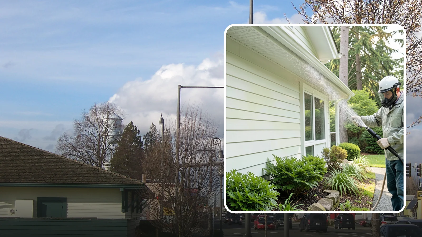 Annual House Washing in Marysville, Snohomish County, WA - Annual house washing is a yearly maintenance clean that keeps algae and mildew from ever gaining a foothold in our wet climate.