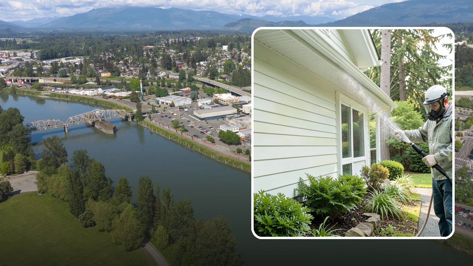 Annual House Washing in Mount Vernon, Skagit County, WA - Annual house washing is a yearly maintenance clean that keeps algae and mildew from ever gaining a foothold in our wet climate.