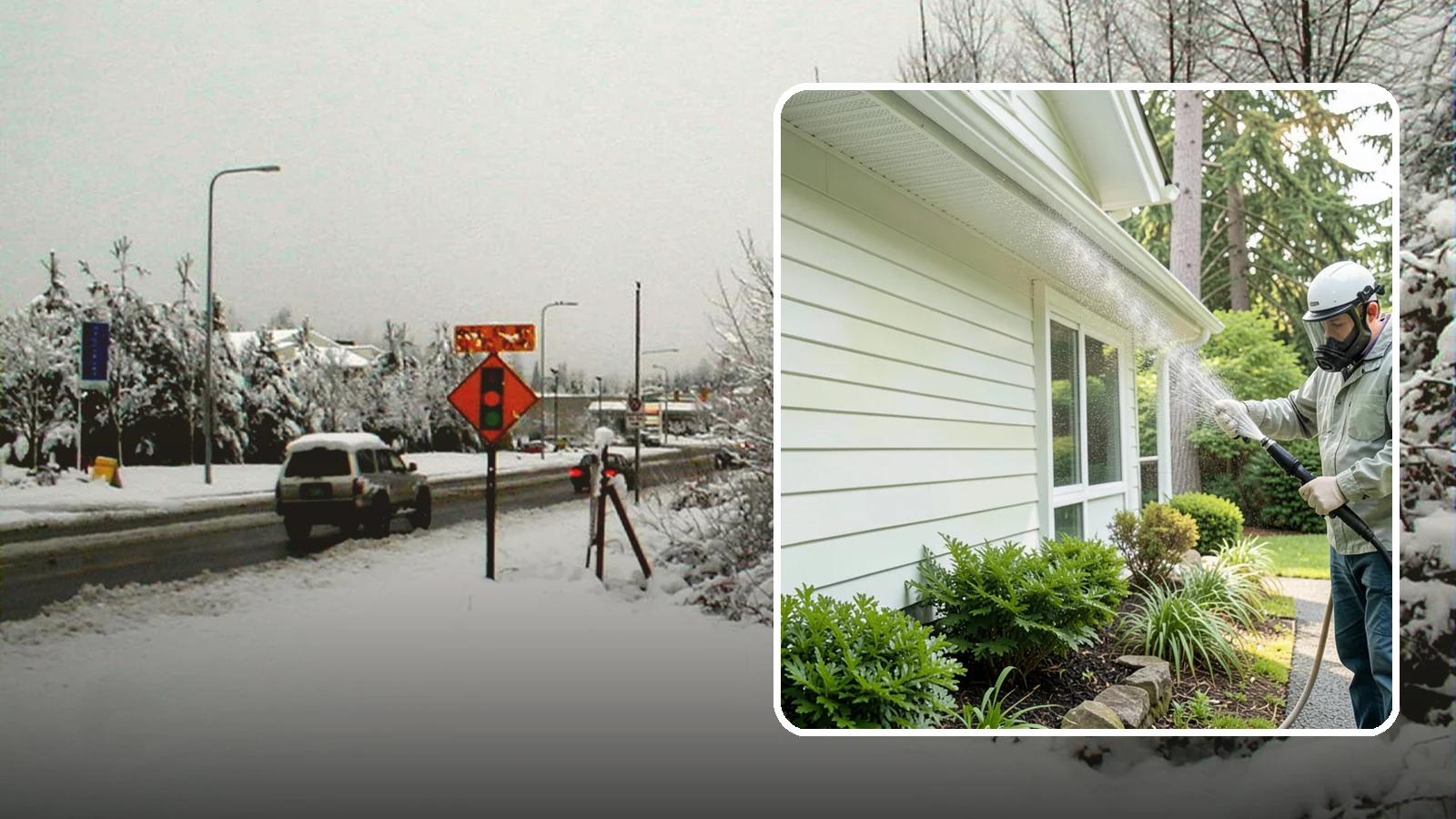Annual House Washing in Newcastle, King County, WA - Annual house washing is a yearly maintenance clean that keeps algae and mildew from ever gaining a foothold in our wet climate.