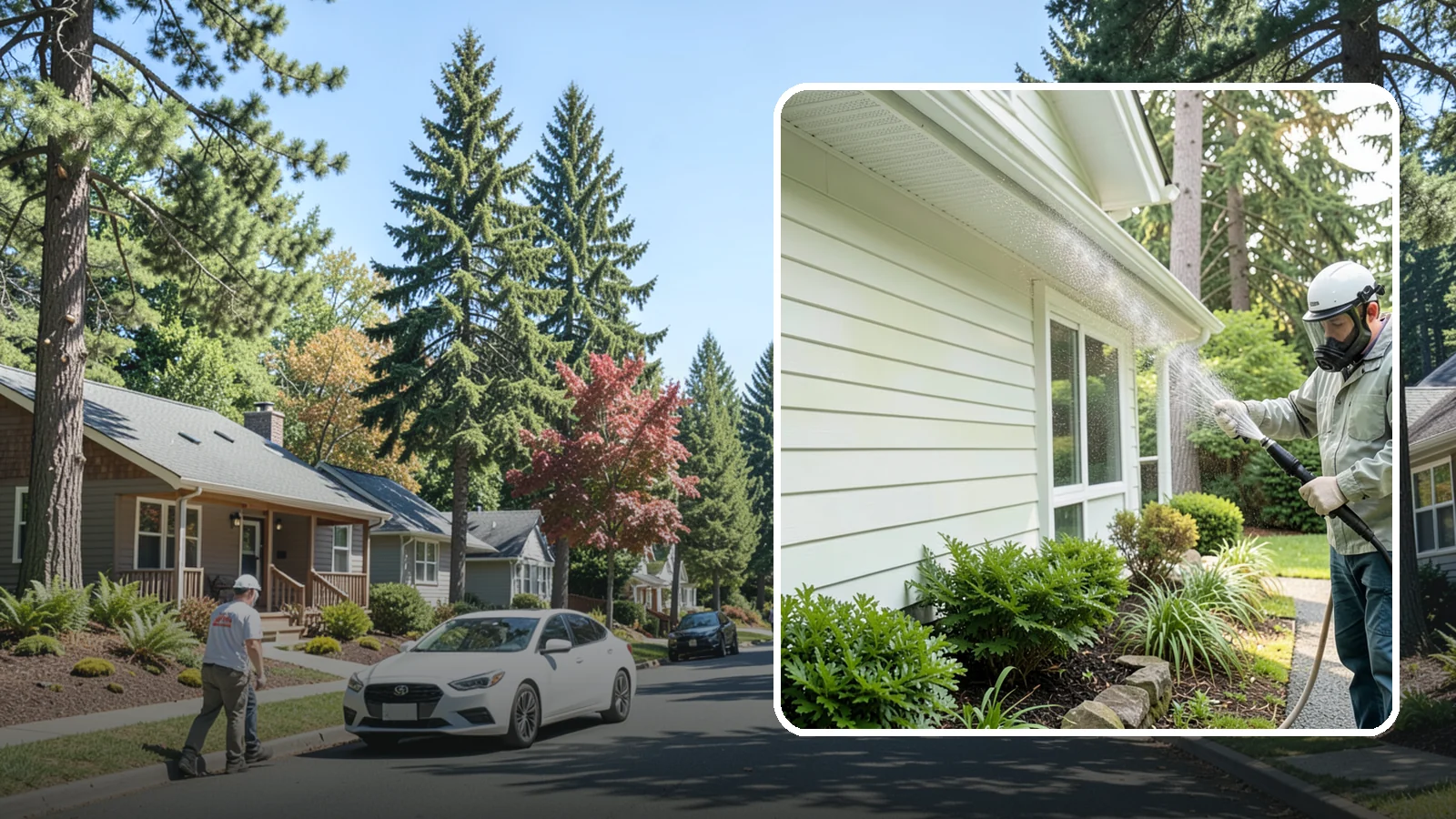 Annual House Washing in Orting, Pierce County, WA - Annual house washing is a yearly maintenance clean that keeps algae and mildew from ever gaining a foothold in our wet climate.