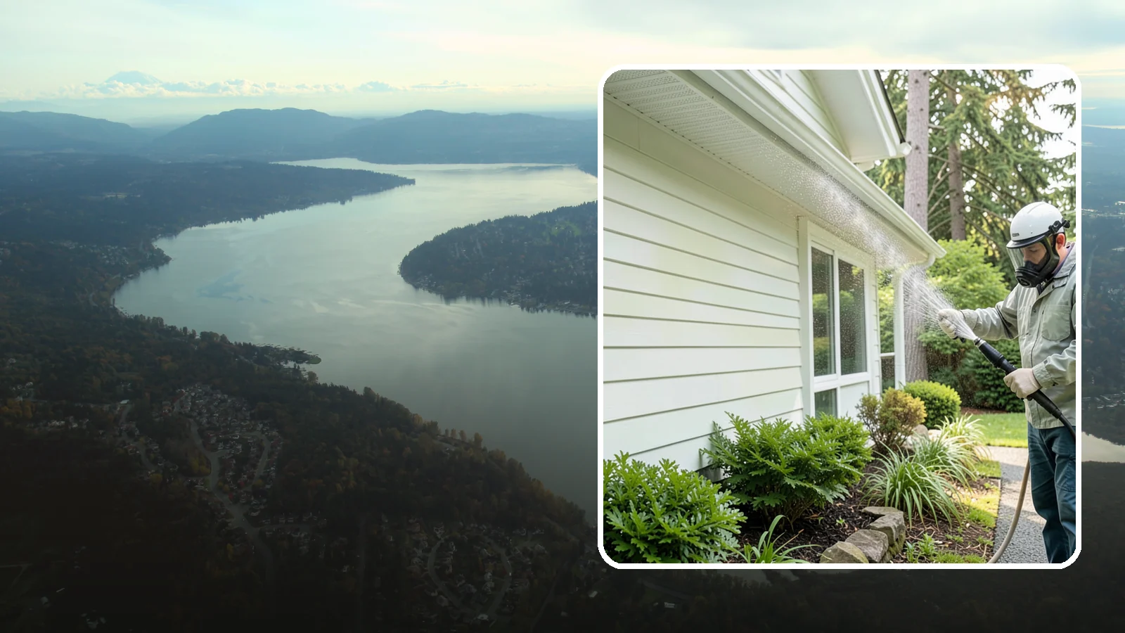 Annual House Washing in Sammamish, King County, WA - Annual house washing is a yearly maintenance clean that keeps algae and mildew from ever gaining a foothold in our wet climate.