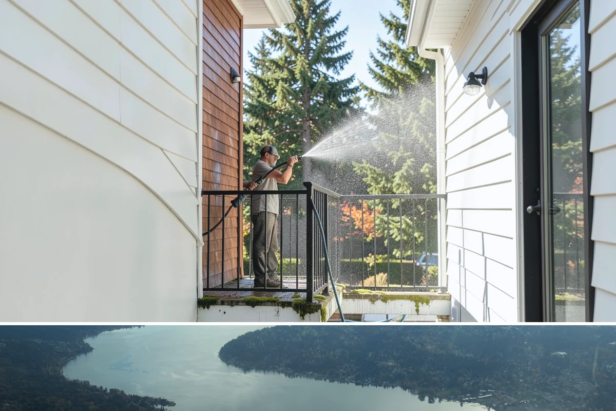 Annual House Washing in Sammamish, King County, WA - Set the annual wash for late spring or summer so the finish dries well and stays clean through the wet season.