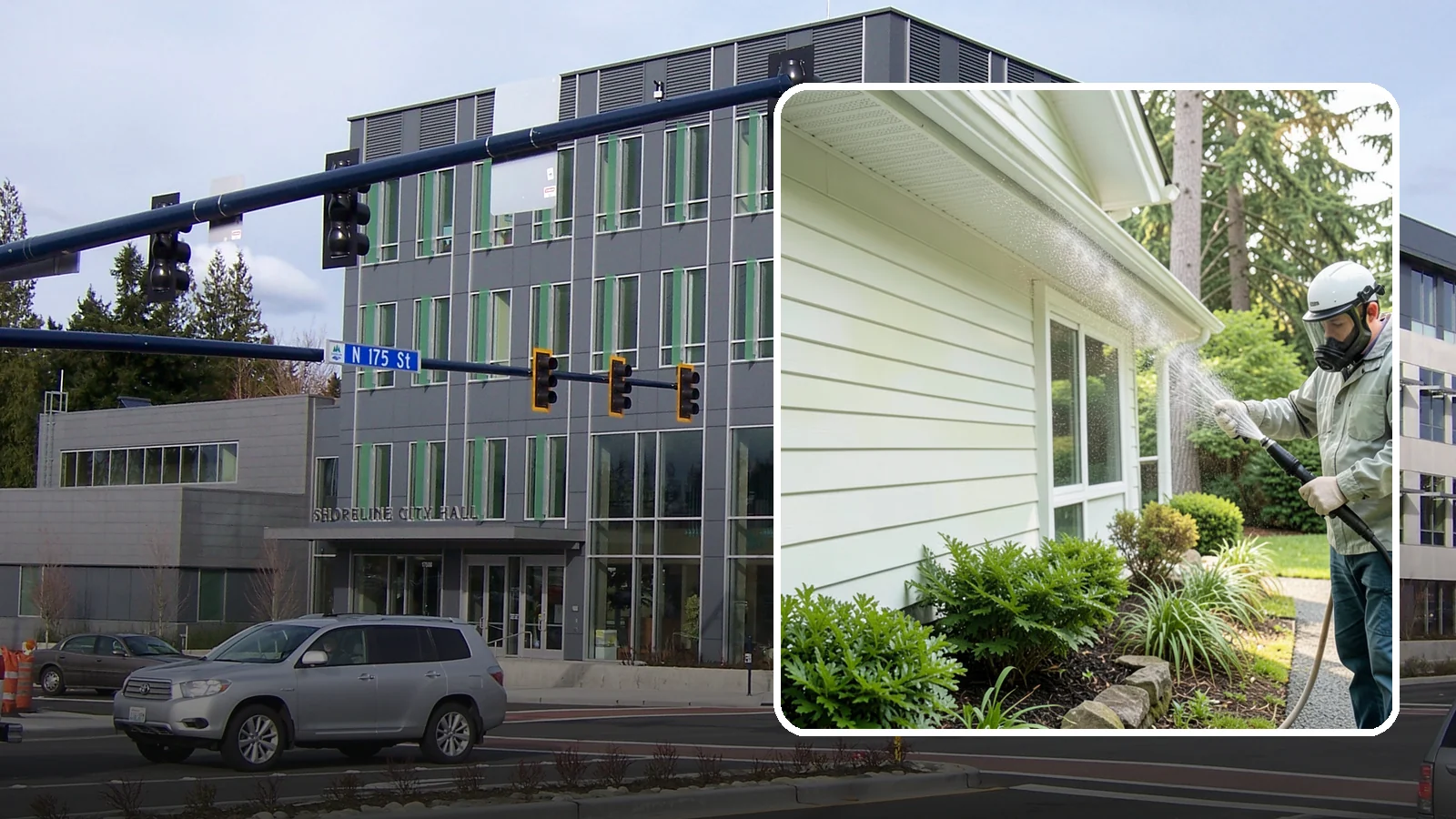 Annual House Washing in Shoreline, King County, WA - Annual house washing is a yearly maintenance clean that keeps algae and mildew from ever gaining a foothold in our wet climate.