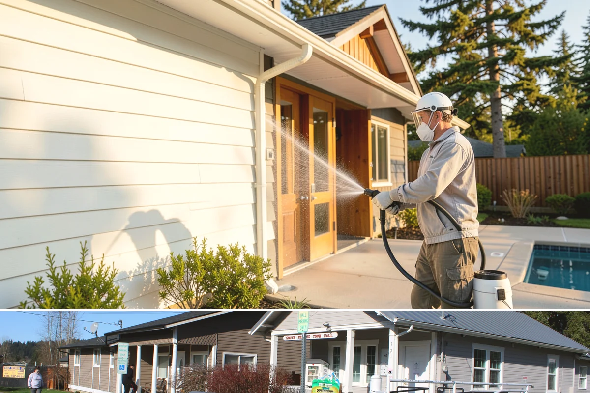 Annual House Washing in South Prairie, Pierce County, WA - Set the annual wash for late spring or summer so the finish dries well and stays clean through the wet season.