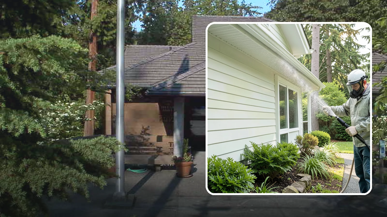 Annual House Washing in Yarrow Point, King County, WA - Annual house washing is a yearly maintenance clean that keeps algae and mildew from ever gaining a foothold in our wet climate.