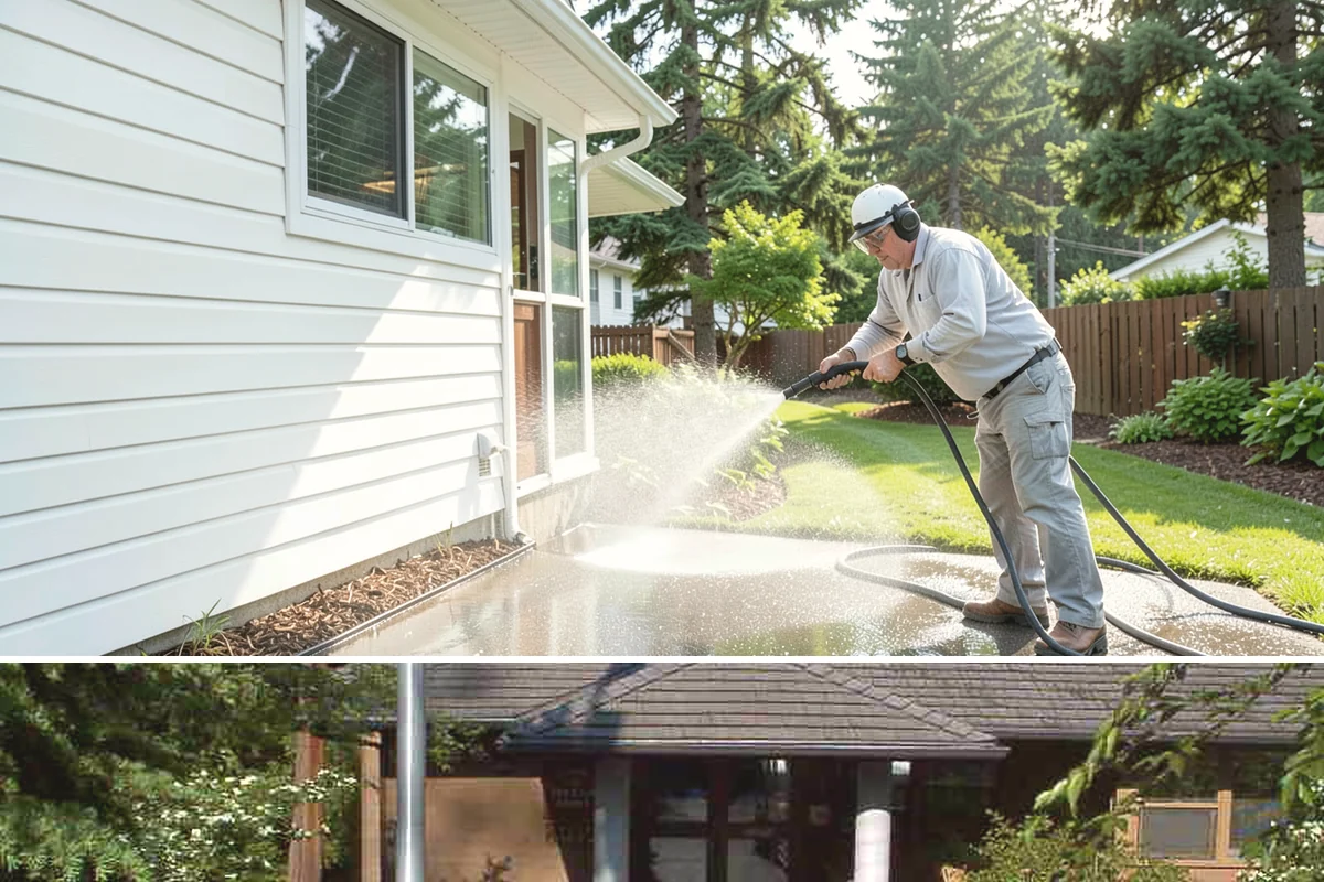 Annual House Washing in Yarrow Point, King County, WA - Set the annual wash for late spring or summer so the finish dries well and stays clean through the wet season.