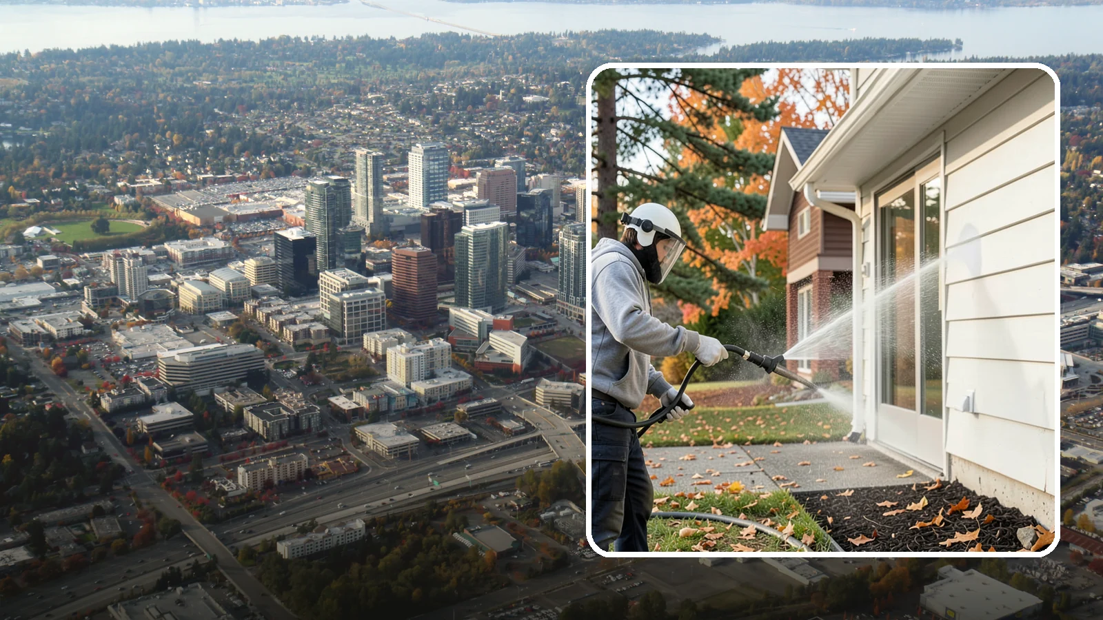 Annual Maintenance Washing in Bellevue, King County, WA - Annual maintenance washing keeps your entire exterior on a once-a-year schedule so grime never gets a chance to build into...
