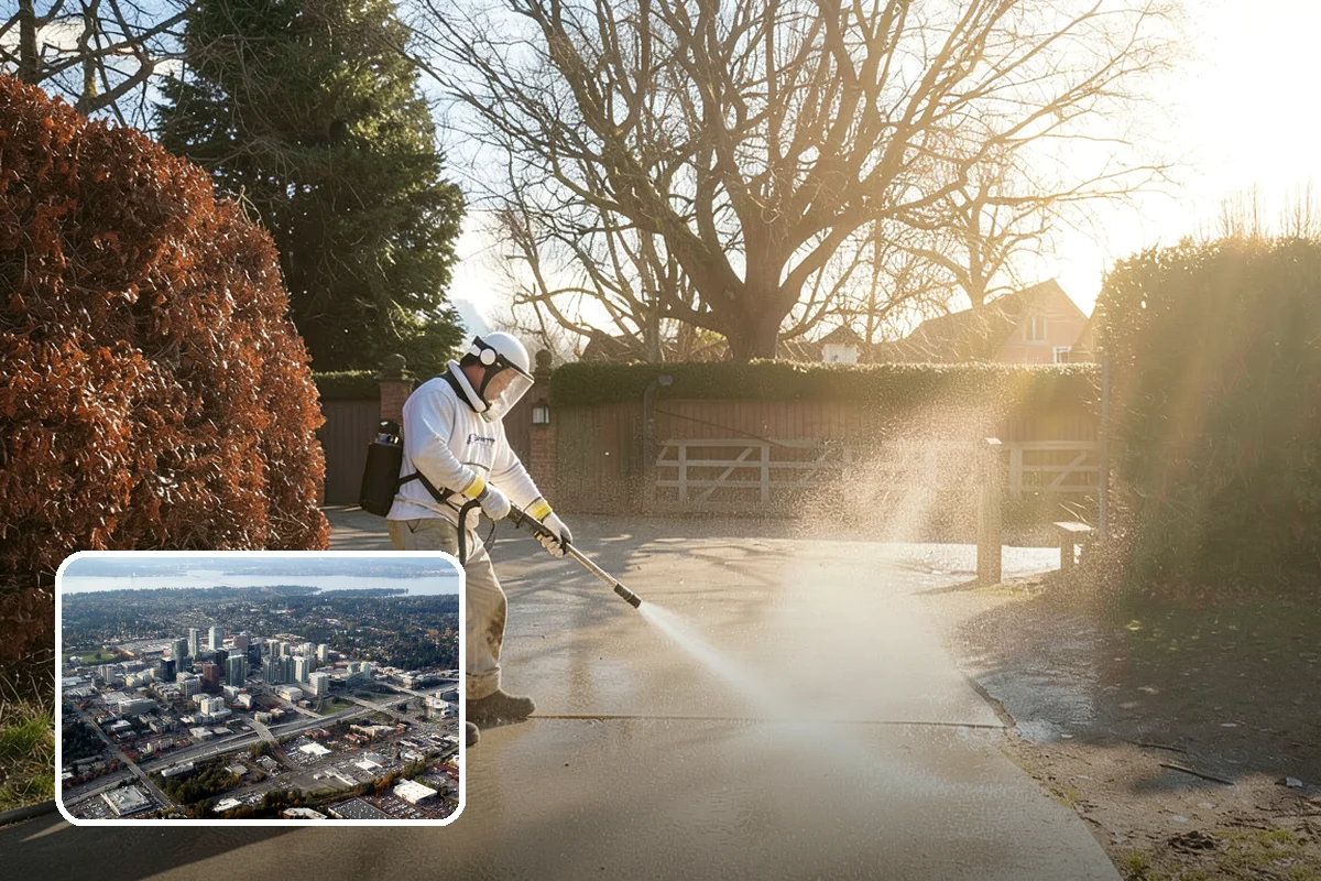 Annual Maintenance Washing in Bellevue, King County, WA - Prevents light buildup from turning into set-in staining