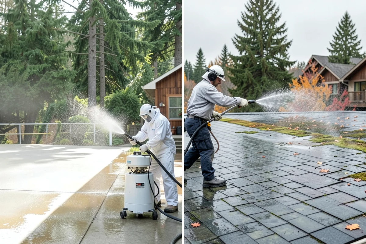 Annual Maintenance Washing in Fircrest, Pierce County, WA - Review the property and note recurring problem areas