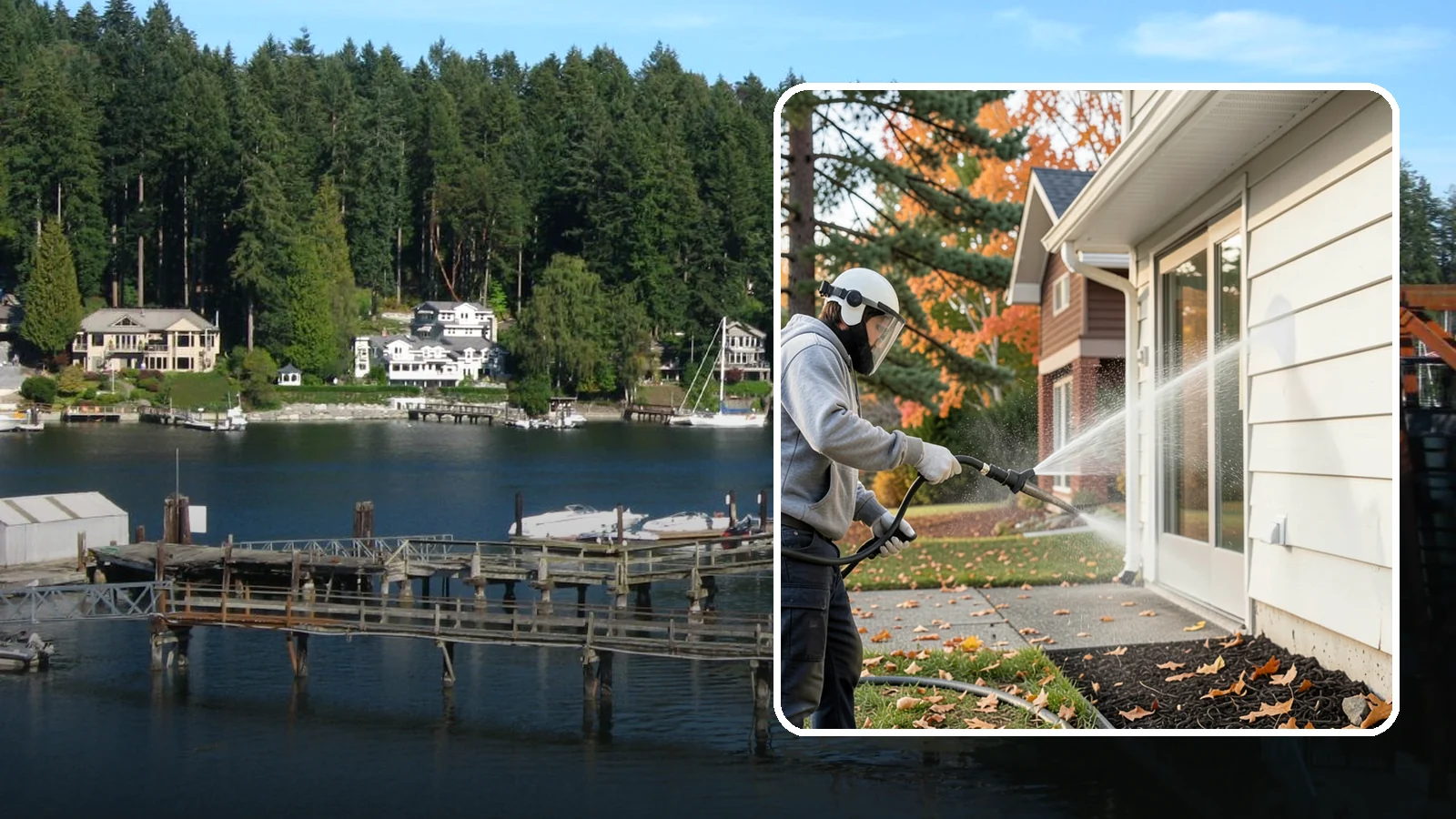 Annual Maintenance Washing in Gig Harbor, Pierce County, WA - Annual maintenance washing keeps your entire exterior on a once-a-year schedule so grime never gets a chance to build into...