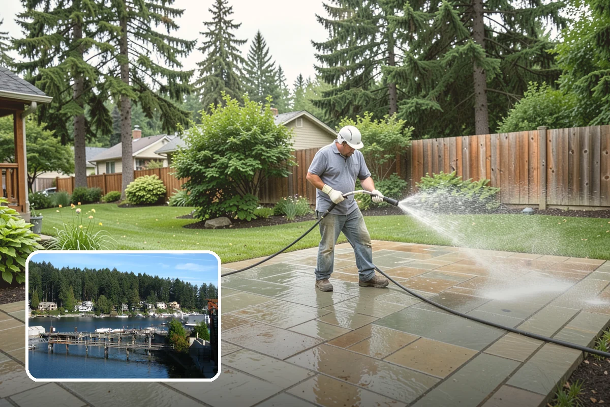 Annual Maintenance Washing in Gig Harbor, Pierce County, WA - Prevents light buildup from turning into set-in staining