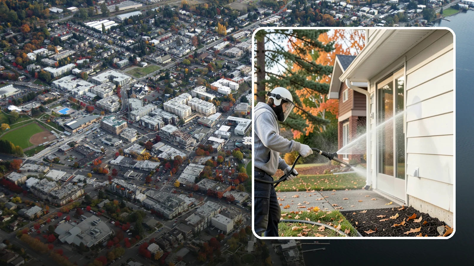 Annual Maintenance Washing in Kirkland, King County, WA - Annual maintenance washing keeps your entire exterior on a once-a-year schedule so grime never gets a chance to build into...