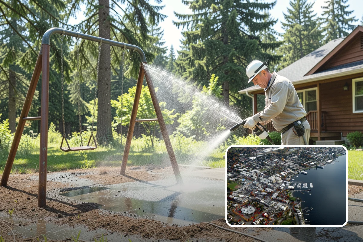 Annual Maintenance Washing in Kirkland, King County, WA - Prevents light buildup from turning into set-in staining