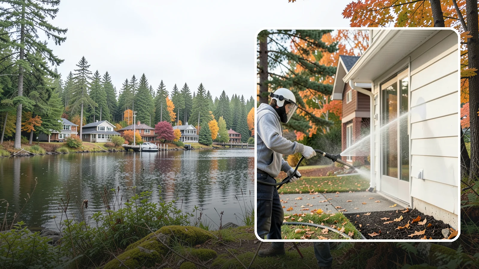 Annual Maintenance Washing in La Conner, Skagit County, WA - Annual maintenance washing keeps your entire exterior on a once-a-year schedule so grime never gets a chance to build into...