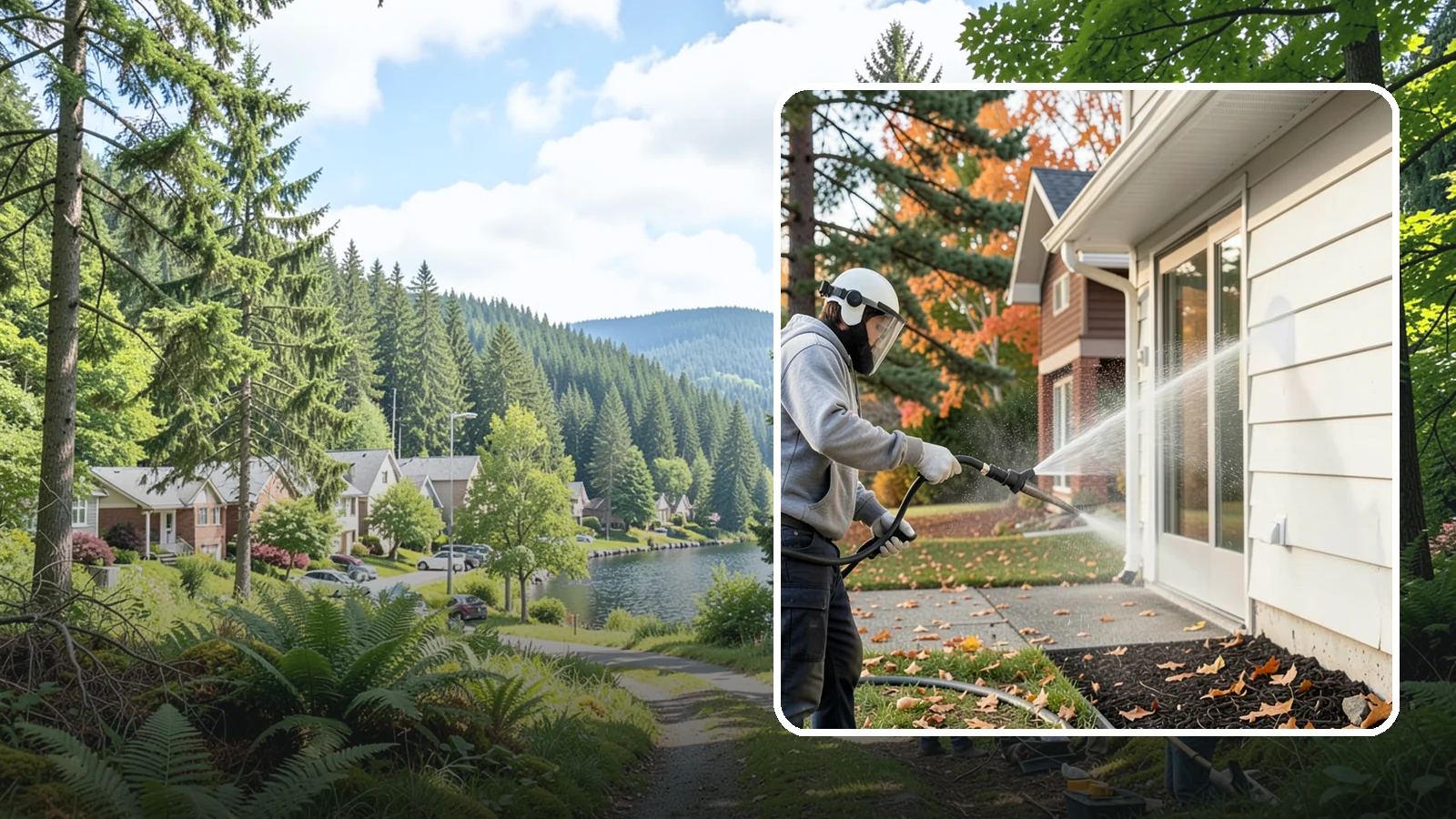 Annual Maintenance Washing in Lake Forest Park, King County, WA - Annual maintenance washing keeps your entire exterior on a once-a-year schedule so grime never gets a chance to build into...