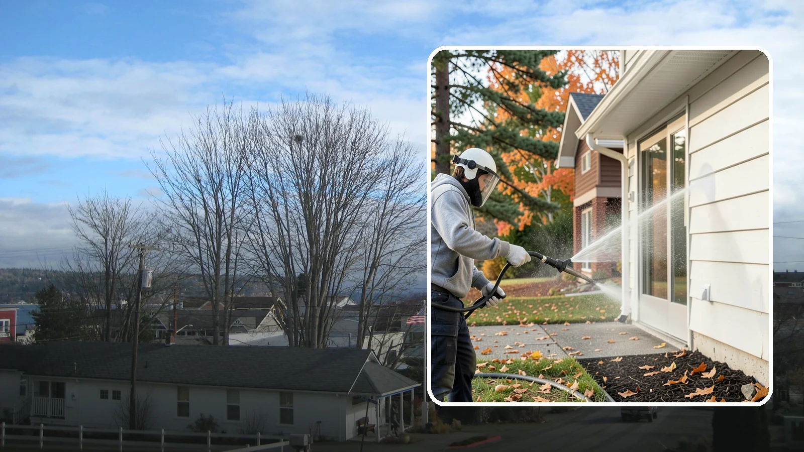 Annual Maintenance Washing in Langley, Island County, WA - Annual maintenance washing keeps your entire exterior on a once-a-year schedule so grime never gets a chance to build into...