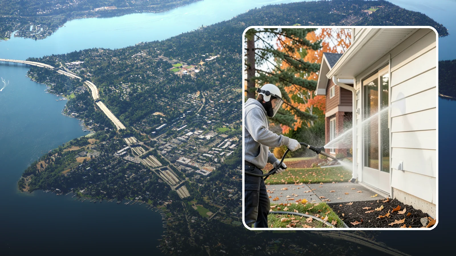 Annual Maintenance Washing in Mercer Island, King County, WA - Annual maintenance washing keeps your entire exterior on a once-a-year schedule so grime never gets a chance to build into...