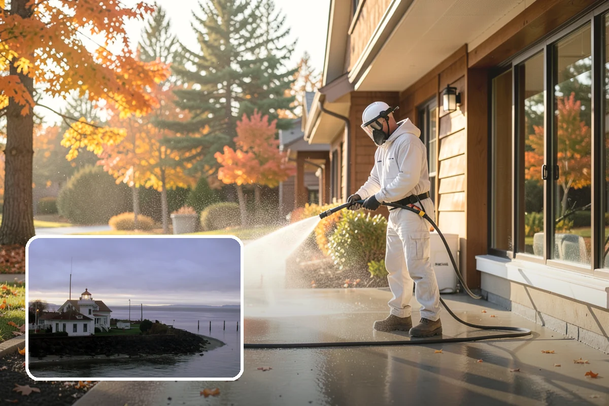 Annual Maintenance Washing in Mukilteo, Snohomish County, WA - Prevents light buildup from turning into set-in staining