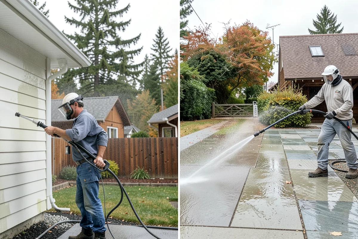 Annual Maintenance Washing in Pacific, King County, WA - Review the property and note recurring problem areas