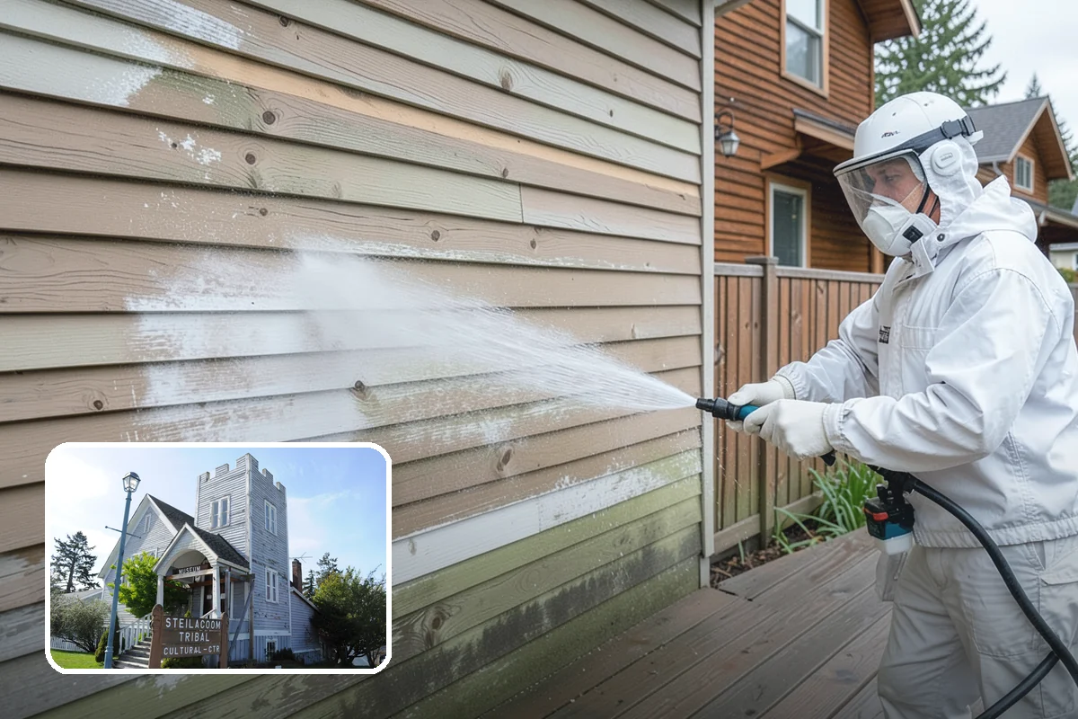 Annual Maintenance Washing in Steilacoom, Pierce County, WA - Prevents light buildup from turning into set-in staining