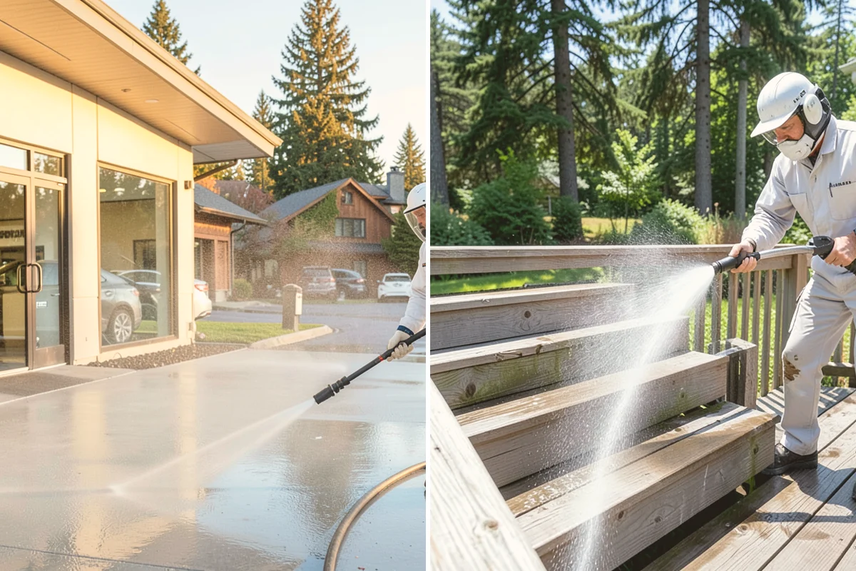 Anti-Slip Coating in Bellevue, King County, WA - Clean the surface and remove algae, film, and contaminants